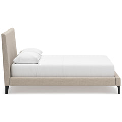 Soft Gray / Light Oak Look / Bed / Queen, side view; view 54; shown pieces are reference views; only the selected configuration is included - 54