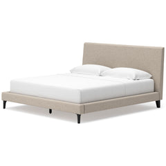 Soft Gray / Light Oak Look / Bed / King, angle view; view 56; shown pieces are reference views; only the selected configuration is included - 56