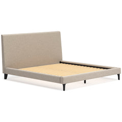 Soft Gray / Light Oak Look / Bed / King, angle view; view 57; shown pieces are reference views; only the selected configuration is included - 57