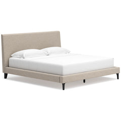 Soft Gray / Light Oak Look / Bed / King, angle view; view 58; shown pieces are reference views; only the selected configuration is included - 58