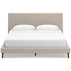 Soft Gray / Light Oak Look / Bed / King, front view; view 61; shown pieces are reference views; only the selected configuration is included - 61