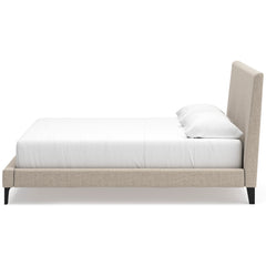 Soft Gray / Light Oak Look / Bed / King, side view; view 62; shown pieces are reference views; only the selected configuration is included - 62