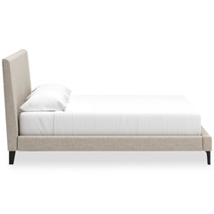 Soft Gray / Light Oak Look / Bed / King, side view; view 63; shown pieces are reference views; only the selected configuration is included - 63
