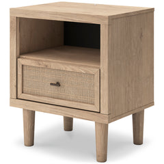 Soft Gray / Light Oak Look / Nightstand, angle view; view 65; shown pieces are reference views; only the selected configuration is included - 65