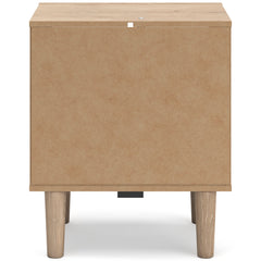 Soft Gray / Light Oak Look / Nightstand, back view; view 68; shown pieces are reference views; only the selected configuration is included - 68