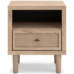 Soft Gray / Light Oak Look / Nightstand, front view; view 71; shown pieces are reference views; only the selected configuration is included - 71