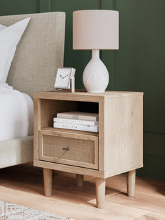 Soft Gray / Light Oak Look / Nightstand, product view; view 75; shown pieces are reference views; only the selected configuration is included - 75