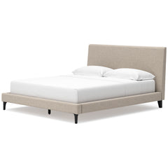 Soft Gray / Light Oak Look / Bed / California King, angle view; view 76; shown pieces are reference views; only the selected configuration is included - 76