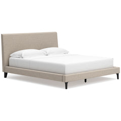 Soft Gray / Light Oak Look / Bed / California King, angle view; view 78; shown pieces are reference views; only the selected configuration is included - 78