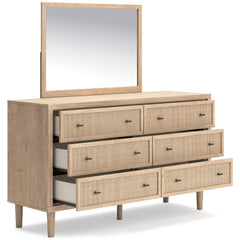 Soft Gray / Light Oak Look / Dresser + Mirror, angle view; view 8; shown pieces are reference views; only the selected configuration is included - 8