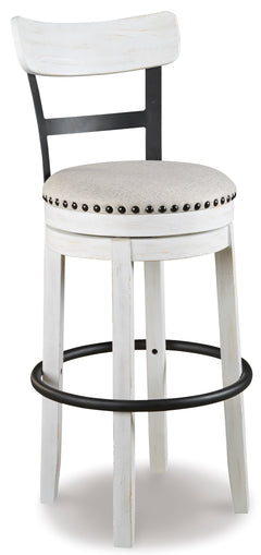 White / Bar Height — 1 Stool, angle view; one stool included; additional furniture and accessories excluded - 13