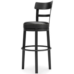 Black / Bar Height — 1 Stool, alternate angle view; one stool included; additional furniture and accessories excluded - 2