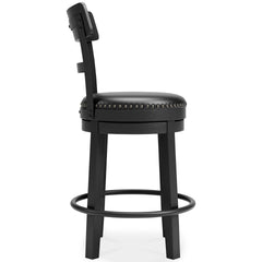 Black / Counter Height — 1 Stool, side view; one stool included; additional furniture and accessories excluded - 24
