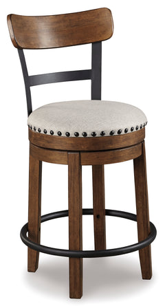 Brown / Counter Height — 1 Stool, angle view; one stool included; additional furniture and accessories excluded - 25
