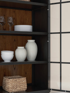 Black/Brown / Display Cabinet, cabinet view 4; includes one cabinet; accessories and other furniture excluded - 11