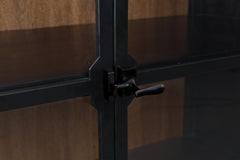 Black/Brown / Display Cabinet, cabinet view 6; includes one cabinet; accessories and other furniture excluded - 13