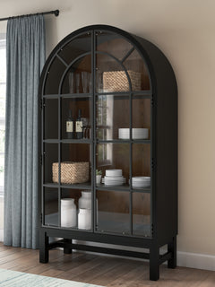 Black/Brown / Display Cabinet, cabinet view 8; includes one cabinet; accessories and other furniture excluded - 15