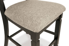 Black/Grayish Brown / Set of 2 Counter Stools, seat covering close-up 2; order includes two matching seats; accessories excluded - 2