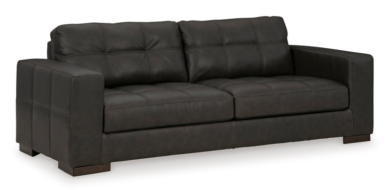 Thunder Leather and Faux Leather Sofa, Loveseat and Chair