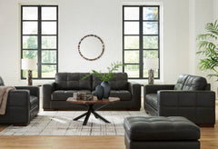 Thunder Leather and Faux Leather Seating, three-piece seating; ottoman tables and decor excluded - 17