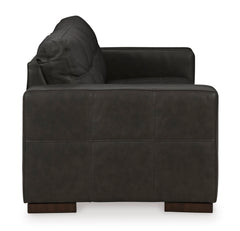 Thunder Leather and Faux Leather Seating, sofa side view - 4