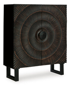Distressed Black Accent Cabinet, view 1 - 1