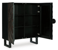 Distressed Black Accent Cabinet, view 2 - 2