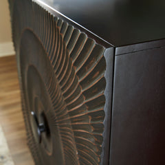 Distressed Black Accent Cabinet, view 3 - 3