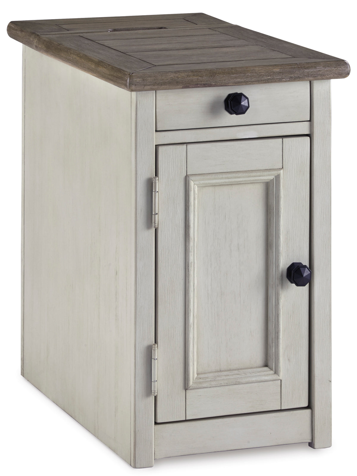 Two-tone chairside table, full product view