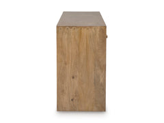 Rich Brown solid mango wood four door console, product view 4 - 4