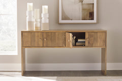 Rich Brown solid mango wood four door console, product view 6 - 6