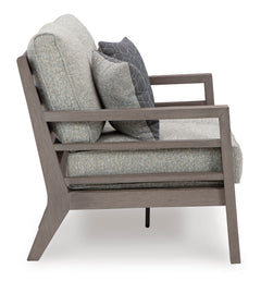 Gray/Brown Loveseat w/Cushion, product view 5 - 4
