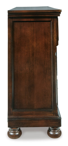 Rustic Brown, full side view of the dresser - 5