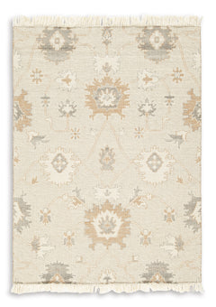 Linen/Gray/Caramel 60" x 88.88", complete rug product view - 5