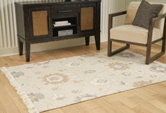 Linen/Gray/Caramel 60" x 88.88", room view; furniture excluded - 6