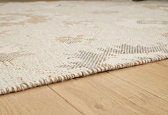Linen/Gray/Caramel 60" x 88.88", pile and edge detail - 7