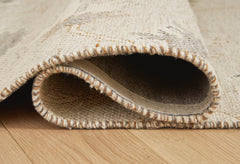 Linen/Gray/Caramel 60" x 88.88", rolled rug backing detail - 8