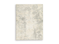 Gray/White/Cream 92.25" x 122.25", complete rug product view - 5