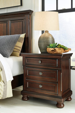 Rustic Brown, nightstand in bedroom setting - 5
