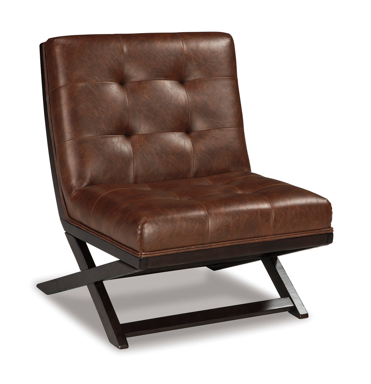 Brown Accent Chair, full product view