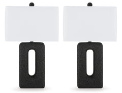 Black Wimmings set of two table lamps, full product view - 1