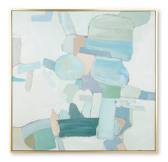 White/Blue/Green Wall Art, full product view - 1