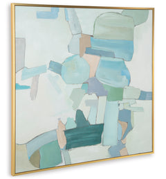 White/Blue/Green Wall Art, product view 2 - 2
