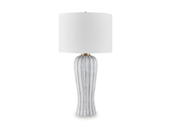 Antique Gray table lamp, full product view - 1
