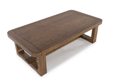 Light Brown rounded corner coffee table, product view 2 - 2