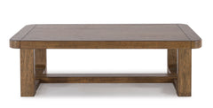 Light Brown rounded corner coffee table, product view 3 - 3