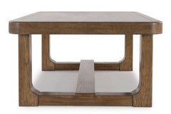 Light Brown rounded corner coffee table, product view 4 - 4