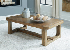 Light Brown rounded corner coffee table, product view 6 - 6