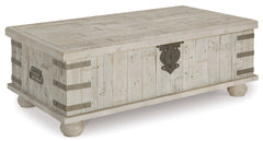 White Wash Gray, complete coffee table with top closed - 1