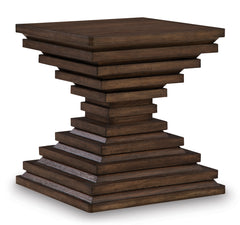 Warm Brown Square End Table, full product view - 1